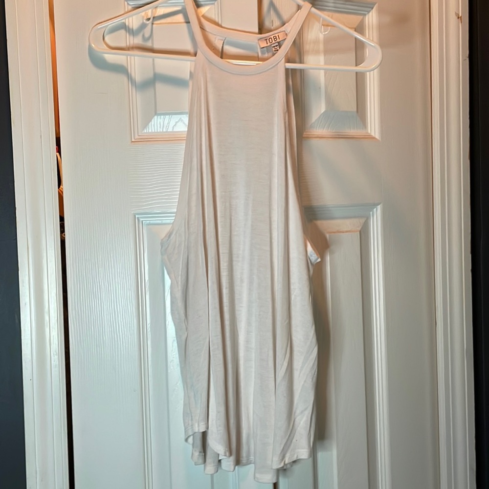 Halter neck cute white flowy top